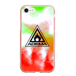 Чехол iPhone 7/8 матовый Adema рок бенд текстура, цвет: 3D-светло-розовый