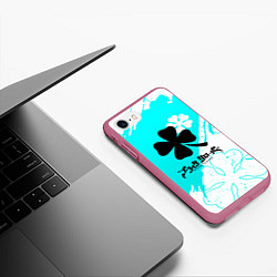 Чехол iPhone 7/8 матовый Black Clover best anime, цвет: 3D-малиновый — фото 2