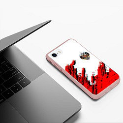 Чехол iPhone 7/8 матовый Россия герб империя, цвет: 3D-светло-розовый — фото 2