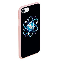 Чехол iPhone 7/8 матовый Котик в атоме, цвет: 3D-светло-розовый — фото 2