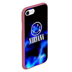 Чехол iPhone 7/8 матовый Nirvana flame ghost steel, цвет: 3D-малиновый — фото 2