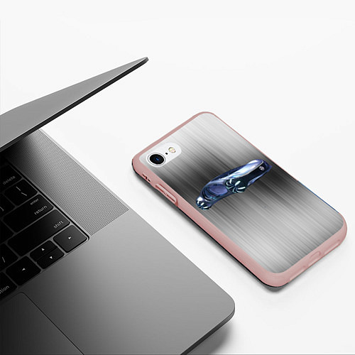 Чехол iPhone 7/8 матовый Mercedes-benz AVTR / 3D-Светло-розовый – фото 3