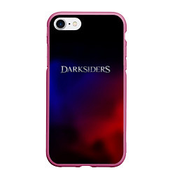 Чехол iPhone 7/8 матовый Darksiders gradient, цвет: 3D-малиновый