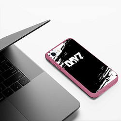 Чехол iPhone 7/8 матовый Dayz текстура краски, цвет: 3D-малиновый — фото 2