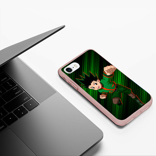 Чехол iPhone 7/8 матовый Гон Фрикс из Хантера x Хантера / 3D-Светло-розовый – фото 3
