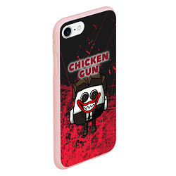 Чехол iPhone 7/8 матовый Chicken gun clown, цвет: 3D-светло-розовый — фото 2