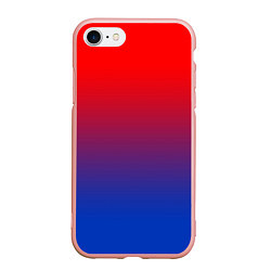 Чехол iPhone 7/8 матовый Красный и синий градиент, цвет: 3D-светло-розовый