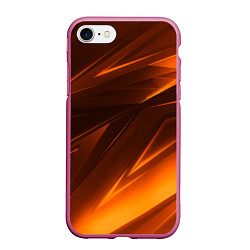 Чехол iPhone 7/8 матовый Geometry stripes orange, цвет: 3D-малиновый