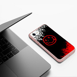 Чехол iPhone 7/8 матовый Нирвана краски, цвет: 3D-светло-розовый — фото 2