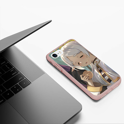 Чехол iPhone 7/8 матовый Sousou no Frieren Фрирен Ферн / 3D-Светло-розовый – фото 3