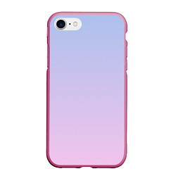 Чехол iPhone 7/8 матовый Градиент лавандовый, цвет: 3D-малиновый