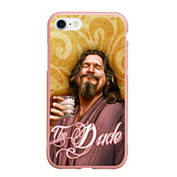 Чехол iPhone 7/8 матовый The Big Lebowski dude, цвет: 3D-светло-розовый