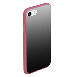 Чехол iPhone 7/8 матовый От серого к черному оттенки серого, цвет: 3D-малиновый — фото 2