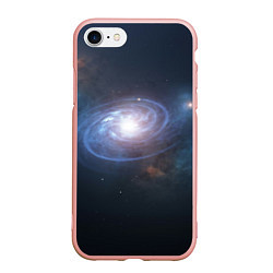 Чехол iPhone 7/8 матовый Спиральная галактика, цвет: 3D-светло-розовый
