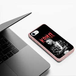 Чехол iPhone 7/8 матовый Певец - Егор Крид, цвет: 3D-светло-розовый — фото 2