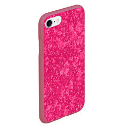Чехол iPhone 7/8 матовый Яркий розовый абстракция, цвет: 3D-малиновый — фото 2