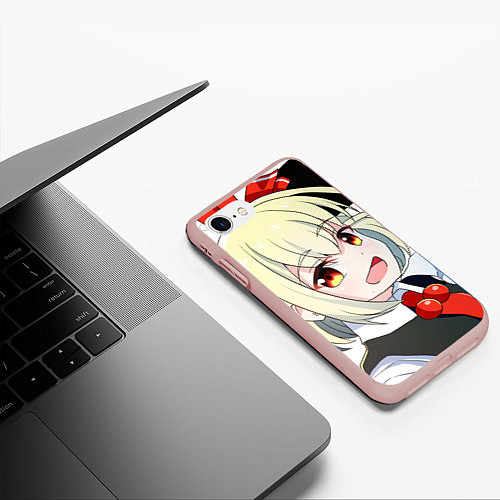 Чехол iPhone 7/8 матовый Touhou Project Rumia happy / 3D-Светло-розовый – фото 3