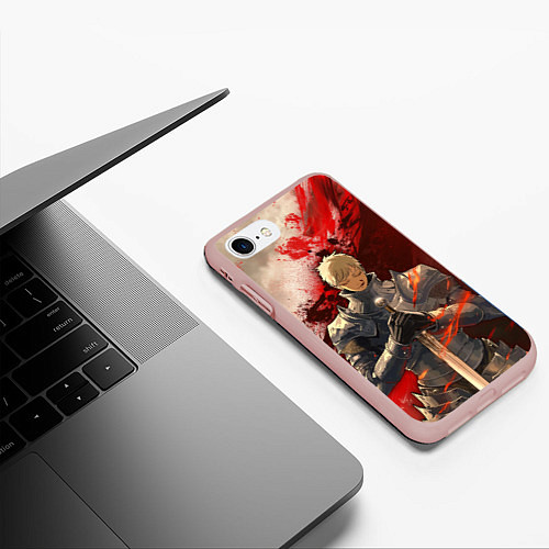 Чехол iPhone 7/8 матовый Подземелье вкусностей - Лайос рыцарь / 3D-Светло-розовый – фото 3