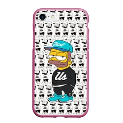 Чехол iPhone 7/8 матовый Bart Just Us, цвет: 3D-малиновый