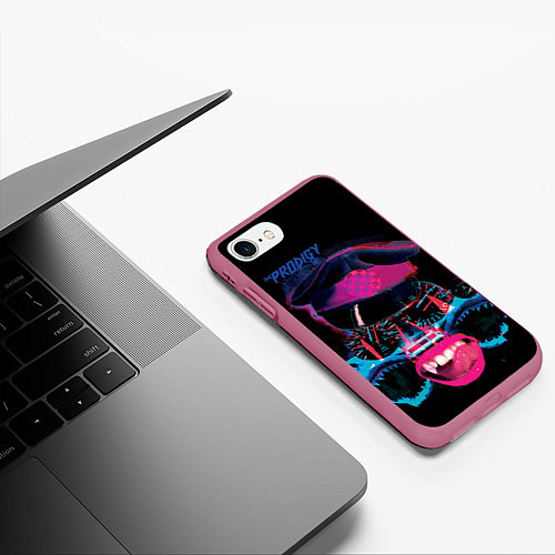 Чехол iPhone 7/8 матовый The Prodigy / 3D-Малиновый – фото 3