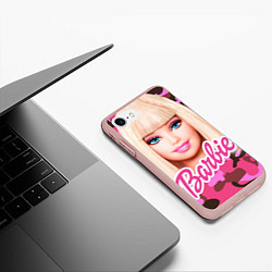 Чехол iPhone 7/8 матовый Барби, цвет: 3D-светло-розовый — фото 2