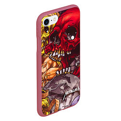 Чехол iPhone 7/8 матовый Metallica Rage, цвет: 3D-малиновый — фото 2