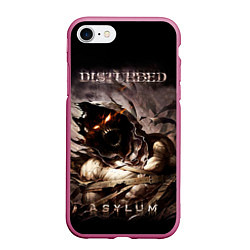 Чехол iPhone 7/8 матовый Disturbed, цвет: 3D-малиновый