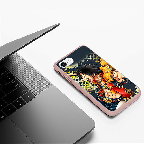 Чехол iPhone 7/8 матовый One Piece / 3D-Светло-розовый – фото 3