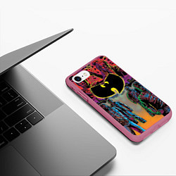 Чехол iPhone 7/8 матовый Wu-Tang Clan: City, цвет: 3D-малиновый — фото 2