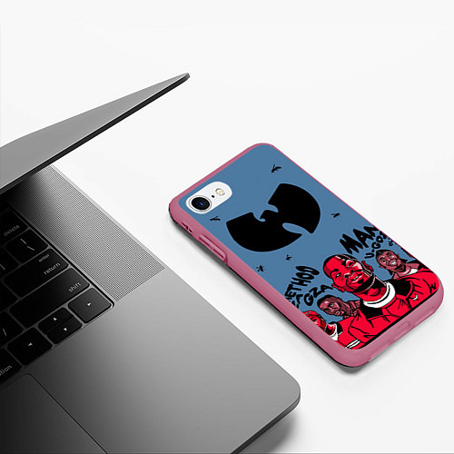 Чехол iPhone 7/8 матовый Wu-Tang Clan: Method Man / 3D-Малиновый – фото 3