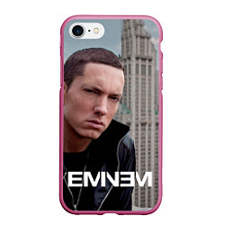 Чехол iPhone 7/8 матовый Eminem: It's Rap, цвет: 3D-малиновый