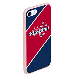 Чехол iPhone 7/8 матовый Washington capitals, цвет: 3D-светло-розовый — фото 2