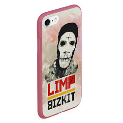 Чехол iPhone 7/8 матовый Limp Bizkit, цвет: 3D-малиновый — фото 2