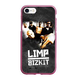 Чехол iPhone 7/8 матовый Limp Bizkit: Rock in to you, цвет: 3D-малиновый