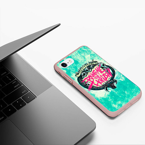 Чехол iPhone 7/8 матовый BMTH: Sempiternal / 3D-Светло-розовый – фото 3