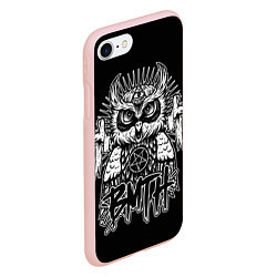 Чехол iPhone 7/8 матовый BMTH Owl, цвет: 3D-светло-розовый — фото 2