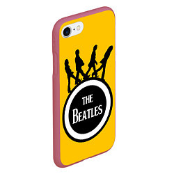 Чехол iPhone 7/8 матовый The Beatles: Yellow Vinyl, цвет: 3D-малиновый — фото 2