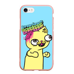 Чехол iPhone 7/8 матовый Drop Dead: Wild Cat, цвет: 3D-светло-розовый