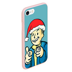 Чехол iPhone 7/8 матовый Fallout New Year, цвет: 3D-светло-розовый — фото 2