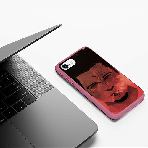 Чехол iPhone 7/8 матовый Tyler Blood / 3D-Малиновый – фото 3