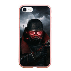 Чехол iPhone 7/8 матовый Fallout: New Vegas, цвет: 3D-светло-розовый