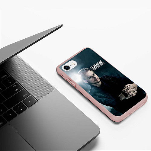 Чехол iPhone 7/8 матовый Armin Van Buuren / 3D-Светло-розовый – фото 3