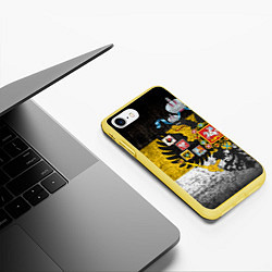 Чехол iPhone 7/8 матовый Имперский флаг, цвет: 3D-желтый — фото 2