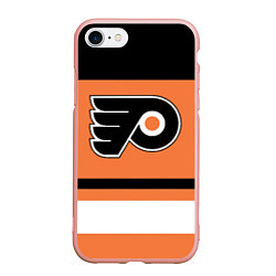 Чехол iPhone 7/8 матовый Philadelphia Flyers, цвет: 3D-светло-розовый