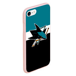 Чехол iPhone 7/8 матовый San Jose Sharks, цвет: 3D-светло-розовый — фото 2