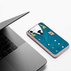 Чехол iPhone 7/8 матовый Китель, цвет: 3D-светло-розовый — фото 2