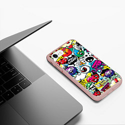 Чехол iPhone 7/8 матовый Bombing, цвет: 3D-светло-розовый — фото 2