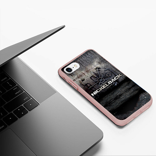Чехол iPhone 7/8 матовый Nickelback Repository / 3D-Светло-розовый – фото 3