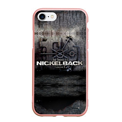 Чехол iPhone 7/8 матовый Nickelback Repository, цвет: 3D-светло-розовый