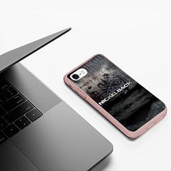 Чехол iPhone 7/8 матовый Nickelback Repository, цвет: 3D-светло-розовый — фото 2